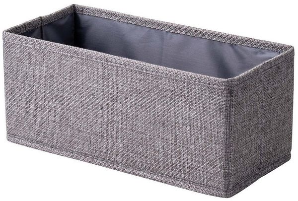 FACKELMANN Aufbewahrungskorb 28 cm breit, Grau, faltbar