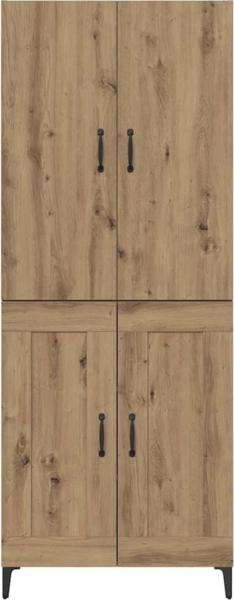 vidaXL Highboard Artisan-Eiche 69,5 x 34 x 180 cm Holzwerkstoff 3403587 Bild 5