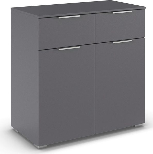 OTTO home Kombikommode Kommode Sideboard Schubladenkommode Schlafzimmerkommode CORTONA (Breite 80 cm inkl. SOFT-CLOSE-FUNKTION, mit moderner Dekor-Front), mit 2 Schubladen und 1 verstellbaren Einlegeboden MADE IN GERMANY