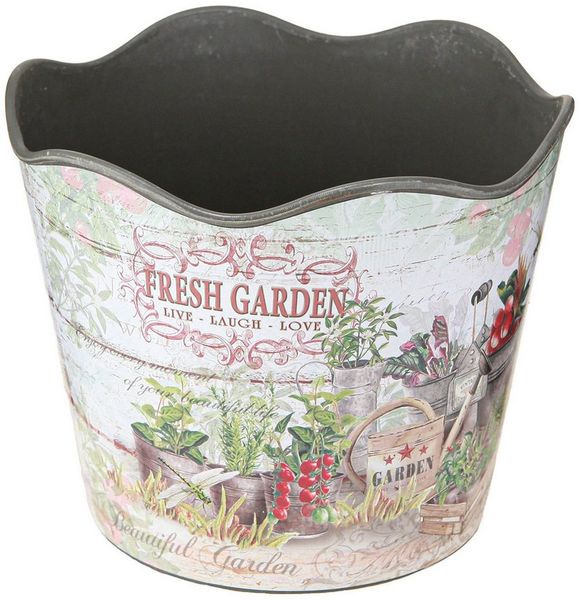 Viana Blumentopf Kräutertopf Blumentopf Plastik Vintage Set 2 Stück Küche Garten