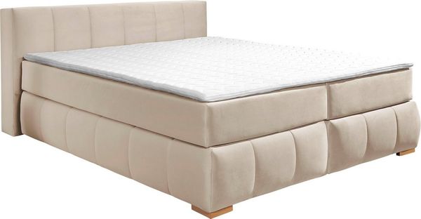 Home affaire Boxspringbett Chelles, inkl. Kaltschaumtopper, in 5 Breiten und 3 Matratzenarten