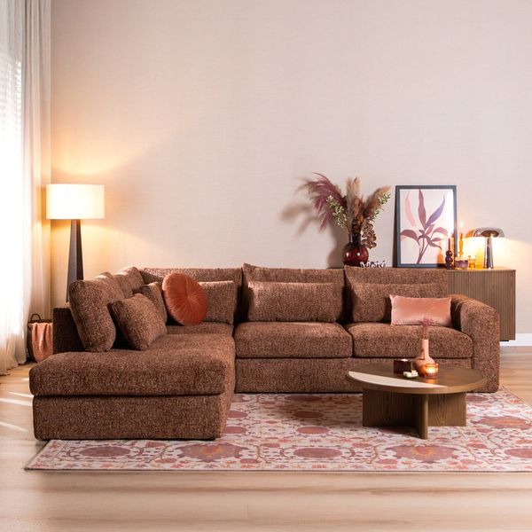 Bronx71 Ecksofa Kyle chenille rot links