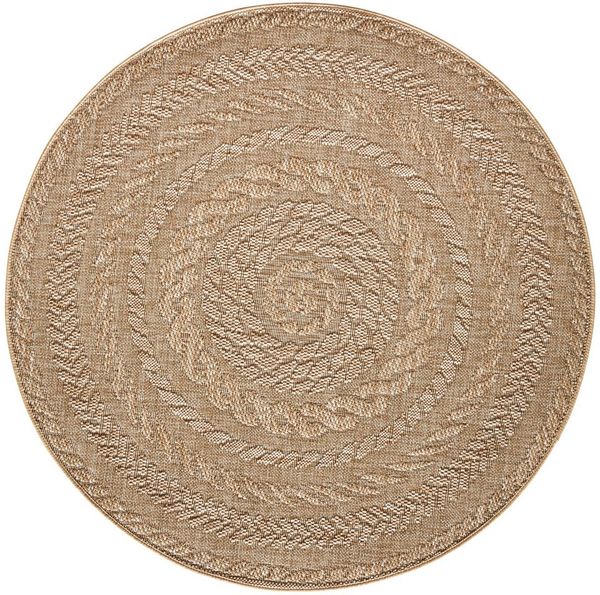 HANSE Home Teppich Almendro, rund, Höhe: 6 mm, Sisal Optik, Robust, Pflegeleicht, Flachgewebe