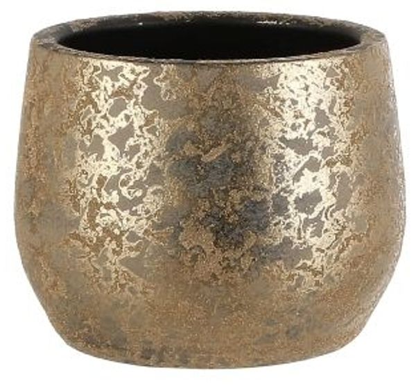 Mica Blumentopf Clemente Ø 15,5 x 19,5 cm gold