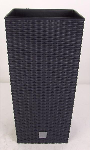 Polyrattan-Pflanztopf mit Einsatz Rattanoptik 26 x 50,5 x 26cm