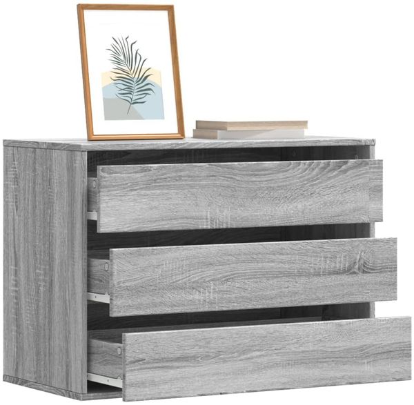 vidaXL Kommode Grau Sonoma 80x41x58 cm Holzwerkstoff 852857