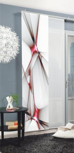 HOME WOHNIDEEN Schiebegardine FRANKLIN, Klettband (1 St), blickdicht, HxB: 245x60, inkl. Befestigungszubehör