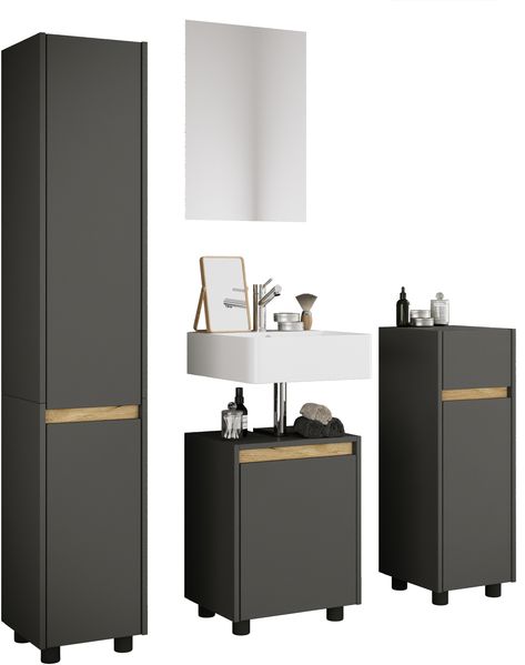 VCM Badmöbel Sets Cosila 922013 Anthrazit H. 165 x B. 112 x T. 35 cm