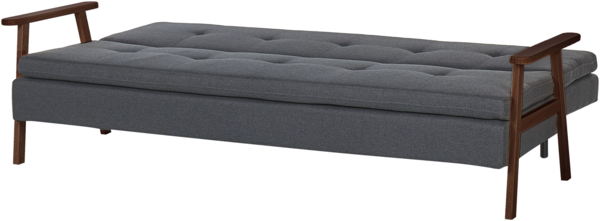 Schlafsofa 3-Sitzer TJORN Stoff Dunkelgrau Bild 5