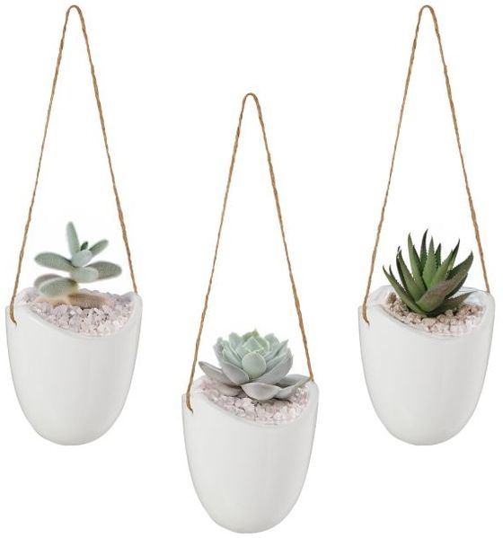 Relaxdays Hängende Wandvase im 3er Set