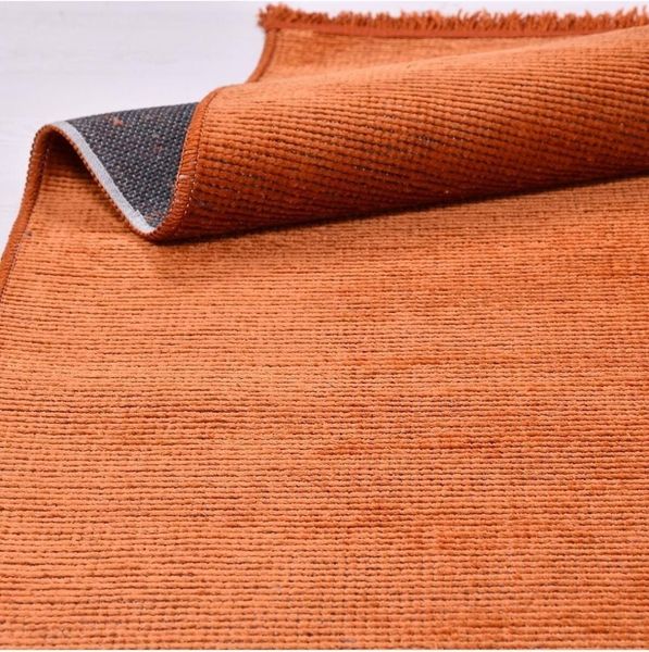 Azade Teppich mit Latexrücken 200 x 410 x 0.7 cm Polyester Orange 88782528 [en. casa]