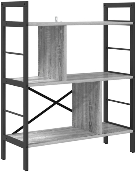 vidaXL Bücherregal Graues Sonoma 75 x 30 x 91 cm Holzwerkstoff 883973