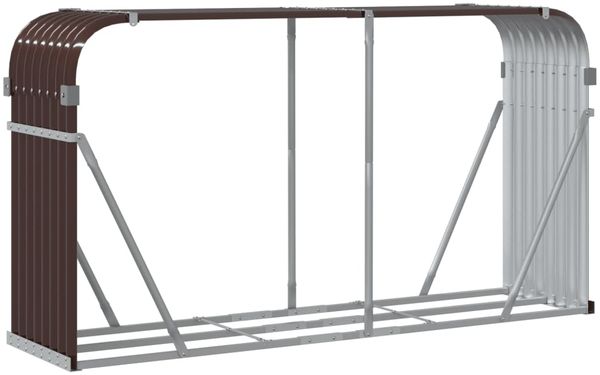 vidaXL Kaminholzunterstand Braun 180x45x100 cm Verzinkter Stahl 364574 Bild 6