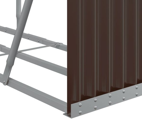 vidaXL Kaminholzunterstand Braun 180x45x100 cm Verzinkter Stahl 364574 Bild 7