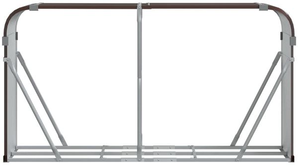 vidaXL Kaminholzunterstand Braun 180x45x100 cm Verzinkter Stahl 364574 Bild 4