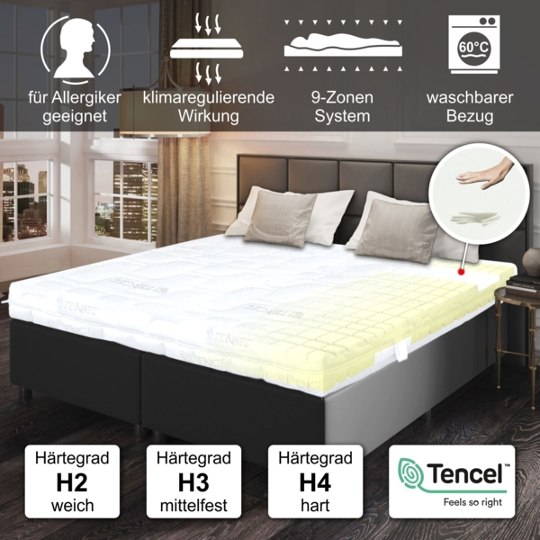 Matratzen Perfekt Kaltschaummatratze TERRAMED VISCO, 160x200 cm, H2, mit Visco-Schulterkomfortzone Bild 6