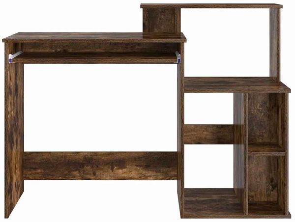 vidaXL Schreibtisch mit Regal Geräucherte Eiche 120,5 x 44 x 88,5 cm 869478 Bild 6