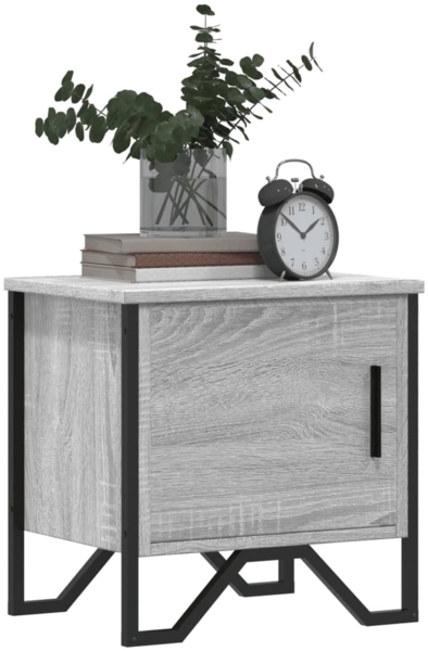vidaXL Nachttisch Grau Sonoma 40x30x40 cm Holzwerkstoff 848520 Bild 3