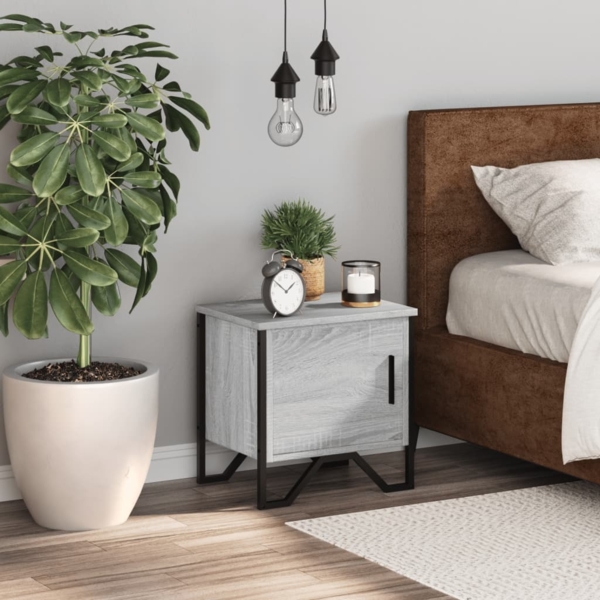 vidaXL Nachttisch Grau Sonoma 40x30x40 cm Holzwerkstoff 848520 Bild 2