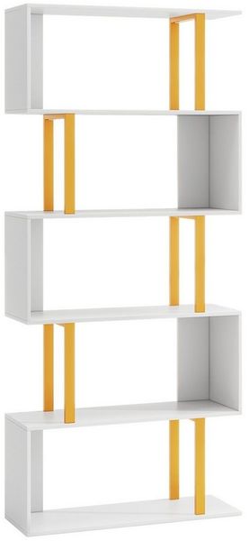 COSTWAY Bücherregal, Raumteiler mit 5 Ebenen, 70 x 24 x 157 cm