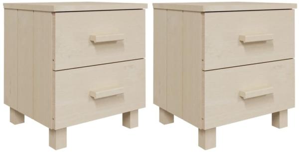 vidaXL Nachttische HAMAR 2 Stk. Honigbraun 40x35x44,5 cm Massivholz 340408