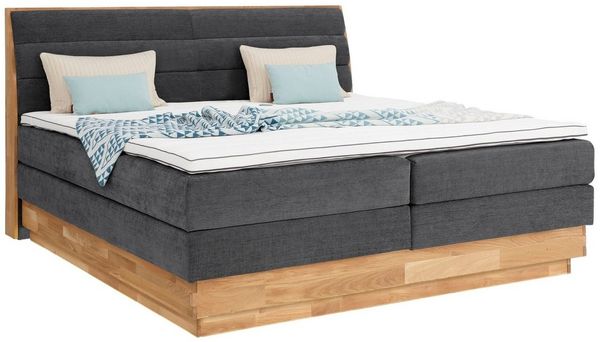 OTTO home Boxspringbett Jenna, ohne LED-Beleuchtung, mit zertifizierten, recycelten Bezugsstoffen