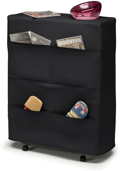 Dmora Akai-Klappbett, orthopädisches und klappbares Einzelbett, 100 % Made in Italy, Bett mit Kunstlederbezug, inklusive Matratze 80 x 190 cm, Schwarz Bild 4
