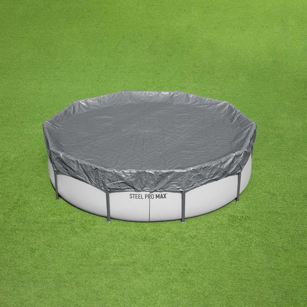 Bestway Poolabdeckung 1 Ø3,05 m Rund Polyester Grau for 42035725
