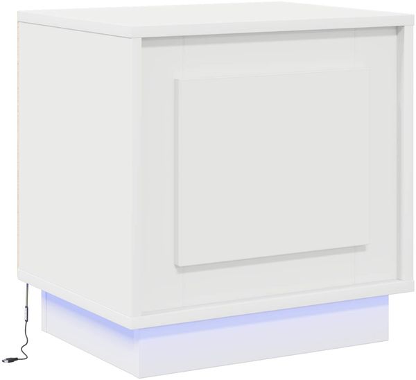 vidaXL Nachttisch Weiß 44 x 34,5 x 45 cm Holzwerkstoff 869562 Bild 5