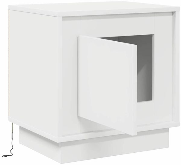 vidaXL Nachttisch Weiß 44 x 34,5 x 45 cm Holzwerkstoff 869562 Bild 6