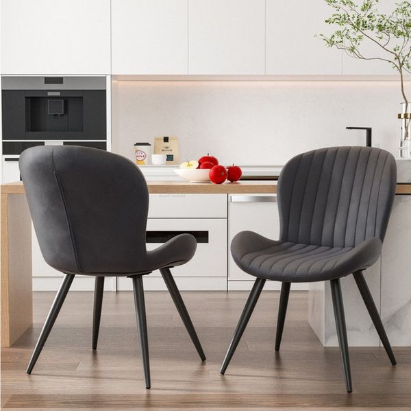 HawthyHome Esszimmerstuhl 2er Set Polsterstuhl mit Armlehnen & Metallbeinen (2 St), Wasserdicht & Ergonomisch für Küche Esszimmer Wohnzimmer