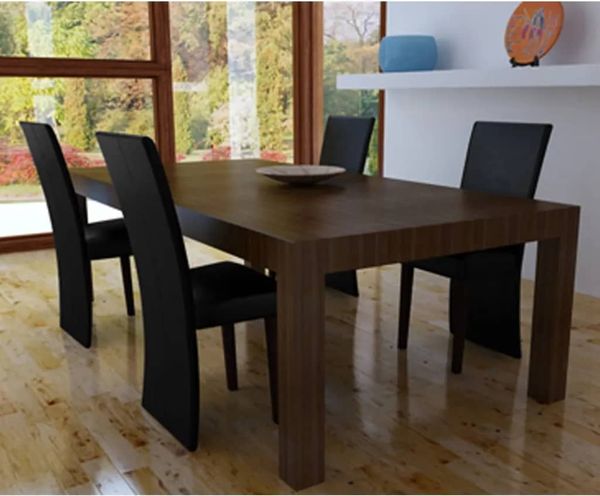 vidaXL Esszimmerstühle 4 Stk. Schwarz Kunstleder [60597]
