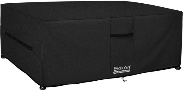 Dokon Gartenmöbel Abdeckung 600D Oxford Gewebe Winterfest 140x80x75cm