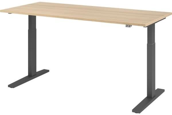 Sitz-Steh-Schreibtisch elektrisch 180x80 cm Eiche/Graphit