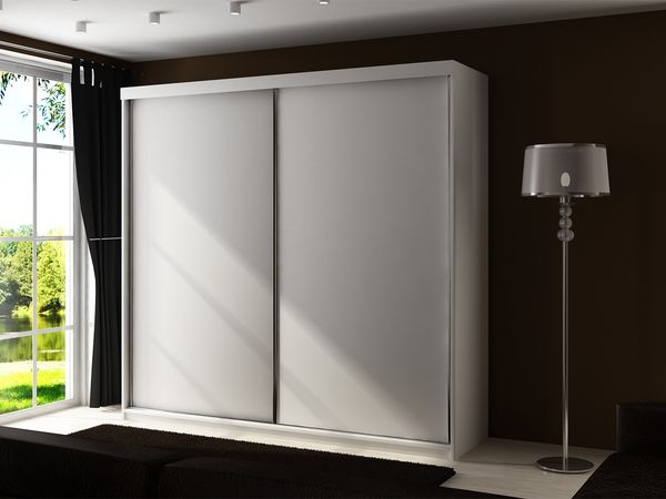 Kleiderschrank Toplo 25/200, mit RGB LED Beleuchtung, Farbe: Weiß