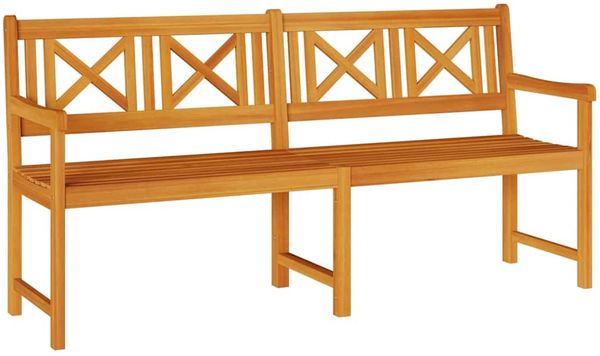 Gartenbank, Sitzbank Braun 180 x 56 x 90 cm Massivholz Akazie