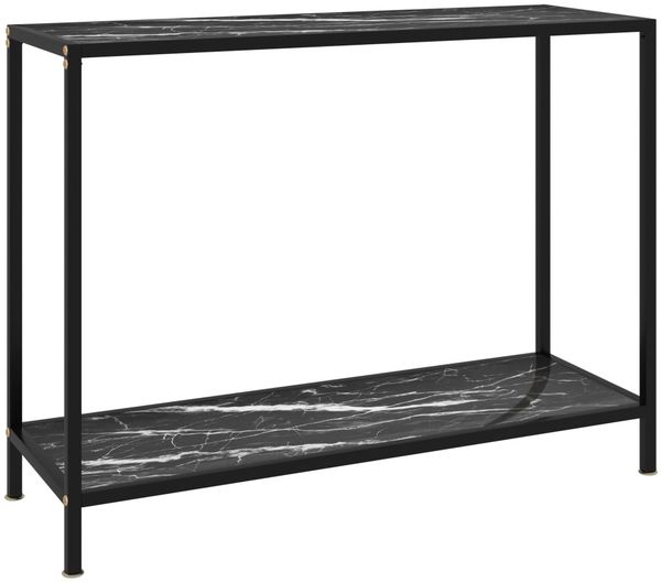 vidaXL Konsolentisch Schwarz 100 x 35 x 75 cm Hartglas [322838]