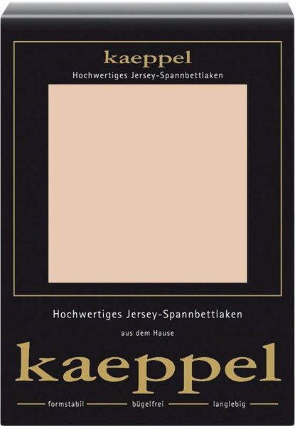 Kaeppel Spannbettlaken Single Jersey Mako Elasthan, Jersey-Elasthan, Gummizug: rundum, (1 Stück), aus 97% Baumwolle und 3% Elasthan