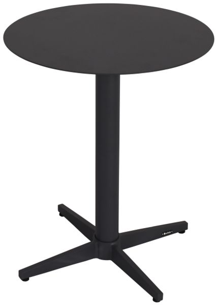 Gartenbeistelltisch Mill aus Aluminium, modern und rund, Anthrazit, Ø 50 cm, pulverbeschichtet