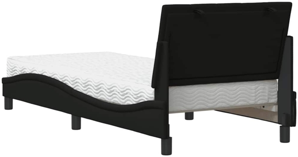 vidaXL Bett mit Matratze "Hanko" Schwarz 90x190 cm Stoff 3310498 Bild 6