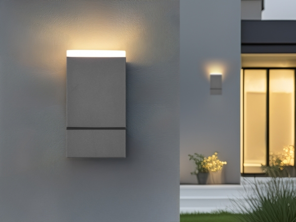 Schwenkbare LED Außenwandleuchten - 2er Set, Höhe 16cm, Anthrazit Bild 4