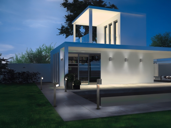 Schwenkbare LED Außenwandleuchten - 2er Set, Höhe 16cm, Anthrazit Bild 12