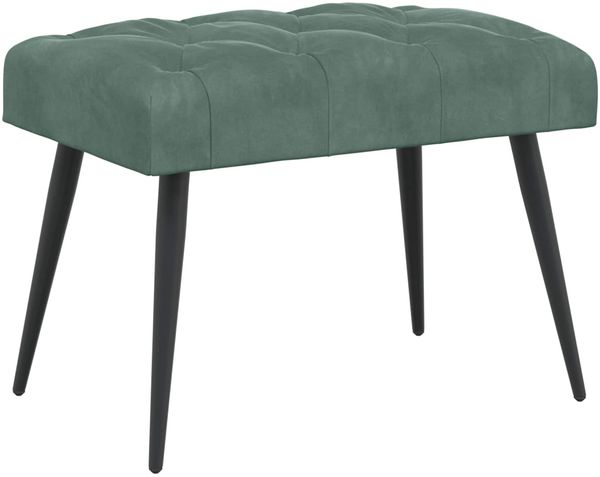 vidaXL Bank mit Knopfheftung Meergrün 60 x 40 x 45 cm Samt 42038554