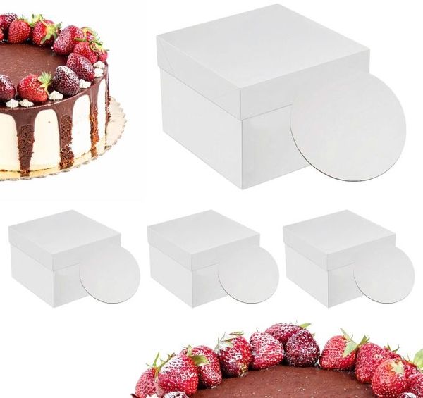 Relaxdays Tortenbox Set mit Cakeboards