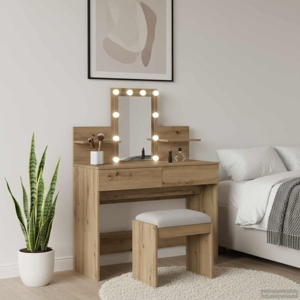 Schminktisch, Kosmetiktisch Artisan-Eiche 100 x 40 x 130 cm Holzwerkstoff