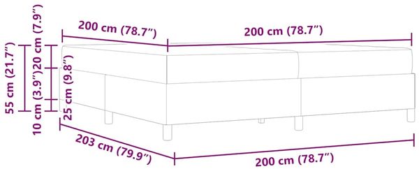 vidaXL Bettrahmen mit Matratze Rosa 200 x 200 cm Stoff 3399089 Bild 11