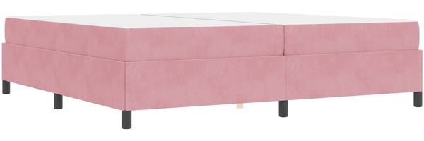 vidaXL Bettrahmen mit Matratze Rosa 200 x 200 cm Stoff 3399089 Bild 7