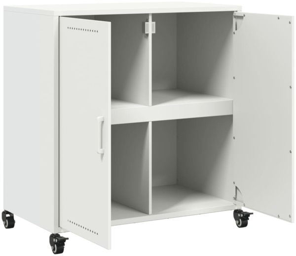 vidaXL Sideboard Weiß 68x39x72 cm Stahl 846661 Bild 8