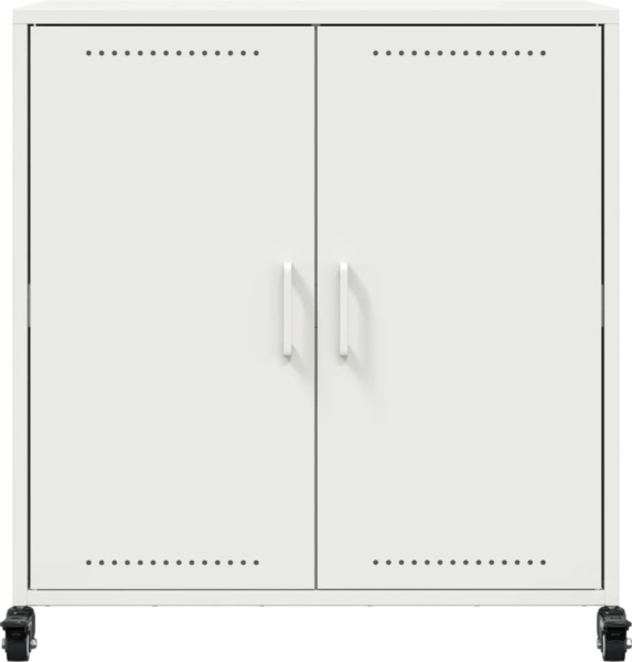 vidaXL Sideboard Weiß 68x39x72 cm Stahl 846661 Bild 5