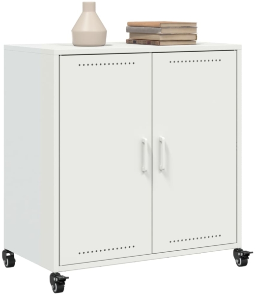 vidaXL Sideboard Weiß 68x39x72 cm Stahl 846661 Bild 3